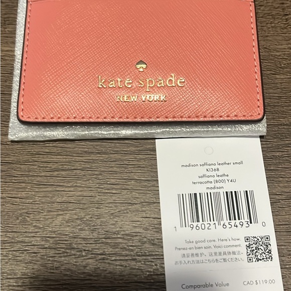 kate spade Accessories - Kate Spade Terracotta Card Holder